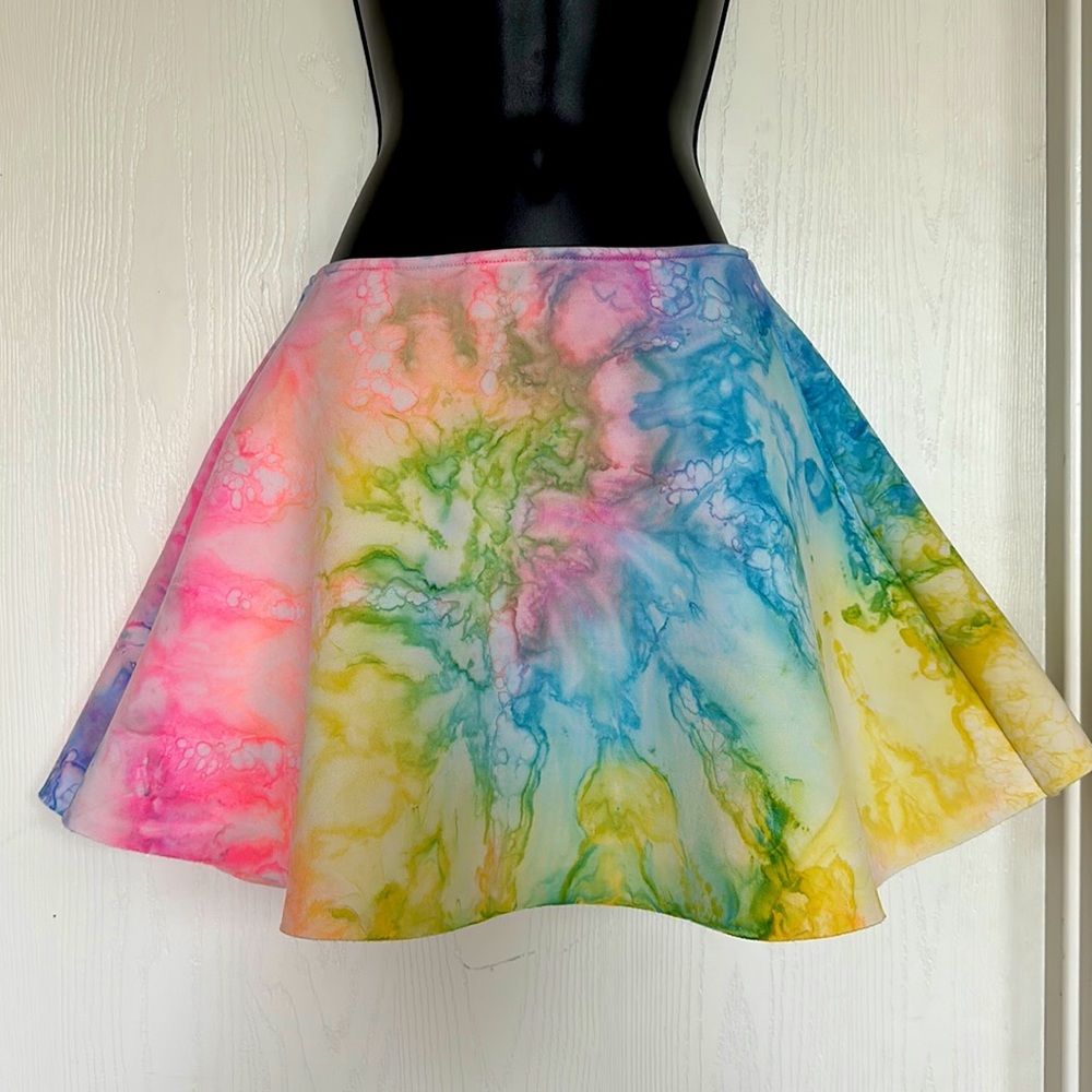 UNIF I Dye Tie Dye Neoprene Skirt